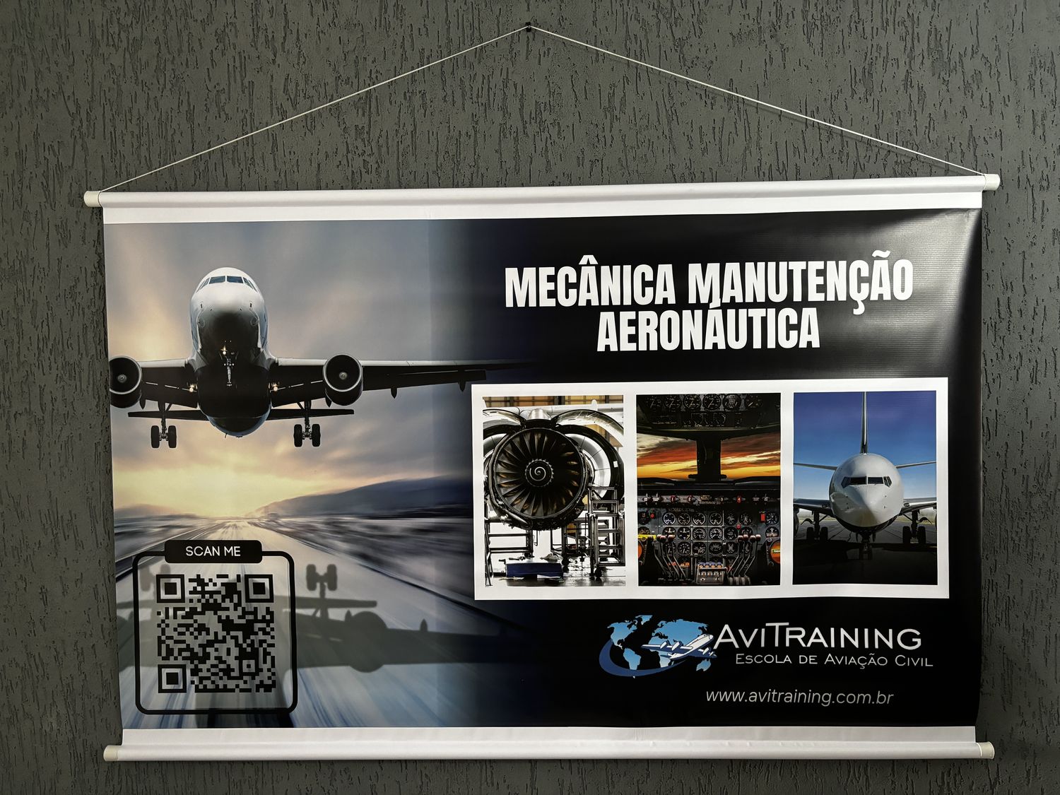 Banner em lona instalado — Rio de Janeiro